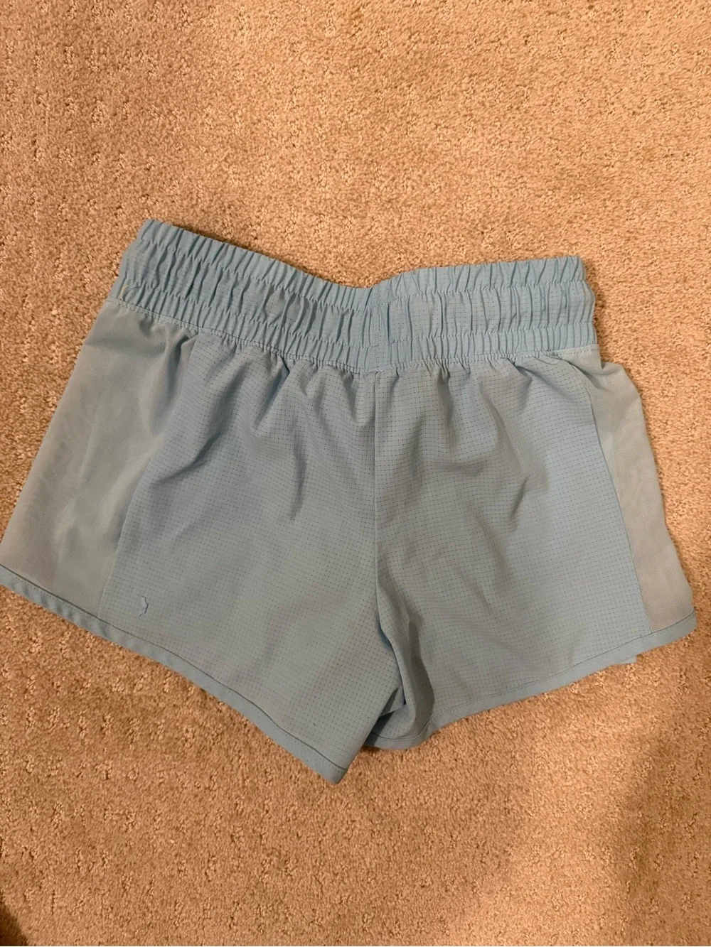 all in motion light blue girls' athletic shorts with drawstring